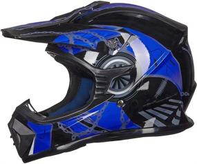 img 2 attached to 🔵 ILM Youth & Kids Motocross Helmet - DOT Approved, Blue Black, Youth-Small