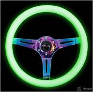 🔥 nrg innovations st-015mc-gl classic wood grain steering wheel (350mm with 3 neochrome spokes and glow-in-the-dark grip - st-015mc-yg) логотип