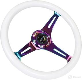 img 2 attached to 🔥 NRG Innovations ST-015MC-GL Classic Wood Grain Steering Wheel (350mm with 3 Neochrome Spokes and Glow-in-the-Dark Grip - ST-015MC-YG)