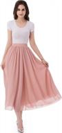 chic and flowy chiffon maxi skirt for women - pleated a-line style perfect for beach or retro fashion logo