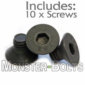 img 2 attached to M6 X 8Mm Flat Head Socket Cap Screws, DIN 7991 Alloy Steel Black Oxide 10 Pack - MonsterBolts