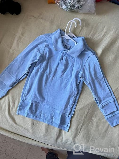 img 1 attached to The Children's Place Boys Baby and Toddler Uniform Long Sleeve Pique Polo: Stylish and Durable Uniform for Little Boys review by Josh Andrews