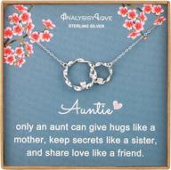 ожерелье infinity double circle из стерлингового серебра - идеальный подарок тете от племянницы на день матери или день рождения! логотип
