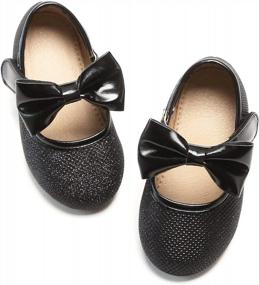 img 4 attached to Flaryzone Toddler/Little Girls' Ballerina Flats - Perfect For Weddings, School & Parties!
