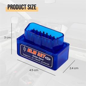 img 3 attached to 🚗 Professional Bluetooth Mini ELM327 OBDII Car Diagnostic Scanner and Code Reader for Android Windows - Auto Failure Detector & Scan Tool