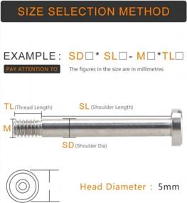 img 3 attached to Пакет из 10 болтов с буртиком со шлицем SZHKM M2 с гладкой поверхностью - идеально подходит для промышленного применения - метрические винты с частичной резьбой с плоской головкой и допуском - размер SD3 * SL4-M2 * TL4