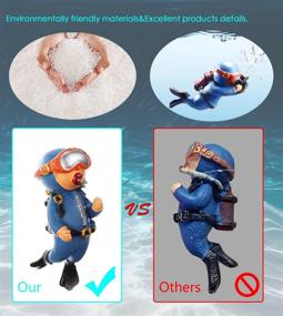 img 1 attached to 🐠 Enhance Your Aquarium's Appeal with SUPTEC 2-Pack Cute Little Diver Fish Tank Decorations: Perfect Floating Aquarium Accessories and Fun Playmates for All Fish and Tanks!