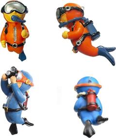 img 3 attached to 🐠 Enhance Your Aquarium's Appeal with SUPTEC 2-Pack Cute Little Diver Fish Tank Decorations: Perfect Floating Aquarium Accessories and Fun Playmates for All Fish and Tanks!