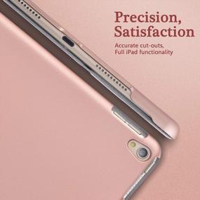 img 3 attached to RooCASE IPad Pro 12.9 Case, Optigon Lightweight Slim Shell Trifold Folio Stand With Auto Sleep/Wake For Apple 2017 & 2015 Models - Rose Gold Gray