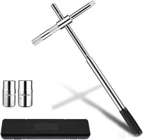 img 4 attached to 🔧 LEJOSTOL Universal Extended Lug Wrench - 23" 4-Way Tire Iron Nut Wrench Set with Storage Box and Standard Lug Nut Remover (17mm/19mm, 21mm/23mm) - Heavy Duty Cross Wrench/Tire Wrench Combo