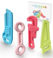 freezable bpa free teething toys for babies 0-6 months, 👶 ensure safe and soothing baby teething relief, perfect infant chew toys logo