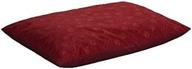 🐾 midwest quiet time e'sensuals memory foam pet bed: 27x36 burgundy, paw print & bone design logo