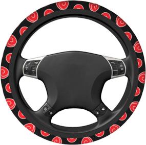 img 1 attached to 🚗 Neoprene Anime Steering Wheel Cover – Universal 15 inch Anti-Slip Car Wheel Protector for Men and Women – Eye-Catching Car Accessories, Interior Wheel Covers (JAN4)