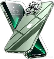 📱 чехол spidercase для iphone 13 pro max: прозрачный 3-в-1 дизайн с защитными стеклами для экрана и камеры логотип