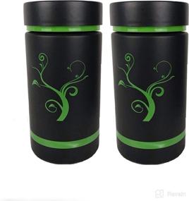 img 4 attached to Waterproof, Shatterproof Stash Jar Set - 2 Pack of Excellent Quality, Leak Proof - 5 oz, Black