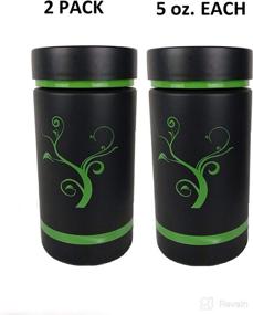 img 3 attached to Waterproof, Shatterproof Stash Jar Set - 2 Pack of Excellent Quality, Leak Proof - 5 oz, Black