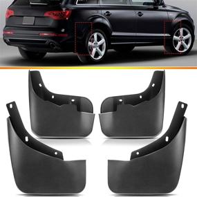 img 1 attached to 🚘 Audi Q7 2007-2015 Mud Flaps Set of 4 - Front & Rear Side Splash Guards Mudguard Fender Flares, Sport Utility Compatible