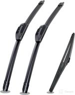 🚗 dodge journey 2010-2018 silent wipers - fapiuo front and rear windshield wipers 24"/19"+12" full blade set (3 pack) - find superior replacement! логотип