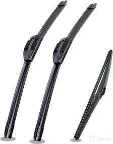 img 4 attached to 🚗 Dodge Journey 2010-2018 Silent Wipers - FAPIUO Front and Rear Windshield Wipers 24"/19"+12" Full Blade Set (3 Pack) - Find Superior Replacement!