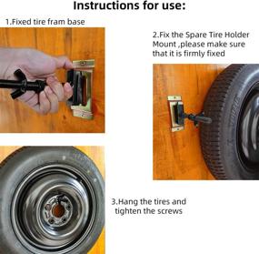 img 3 attached to 🔧 Efficient E Track Spare Tire Holder Mount for X-Track Tie Down Anchor Points - POROHOM 1 Pack