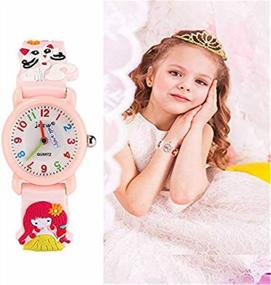 img 3 attached to Adorable ELEOPTION 3D Cartoon Kid Watch: Perfect Wristwatch For Boys And Girls Aged 3-12 Years