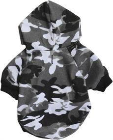 img 3 attached to 🐶 Pet Camouflage Small Dog Hoodie - Cute Sweatshirt for Dogs, Comfortable Puppy Winter Costume Hoodies by GINBL