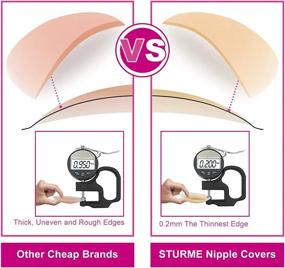 img 3 attached to STURME Nipple Covers: Reusable Silicone Pasties For Women - Ultra Thin & Invisible Adhesive!