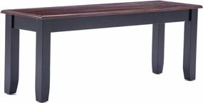 img 2 attached to Black And Cherry Boraam Bloomington Dining Bench For Improved SEO
