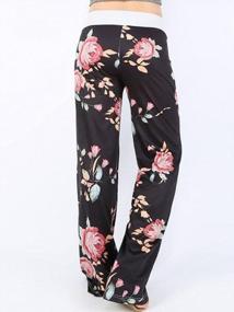 img 3 attached to Famulily Women'S Floral/Polka Floral Print Palazzo Pajama Pants: Comfy, Soft And Stretchy Lounge Bottoms