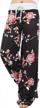 famulily women's floral/polka floral print palazzo pajama pants: comfy, soft and stretchy lounge bottoms logo