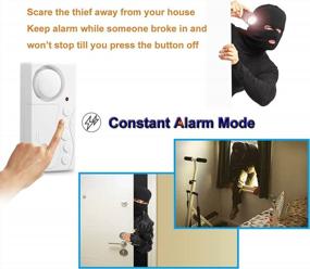 img 1 attached to 2-Pack Of Wireless Door Alarms With Adjustable 1-Minute Delay And 108DB Sound For Home Security, Fridge And Window Protection, Complete With AAA Batteries - Stay Safe And Alert!