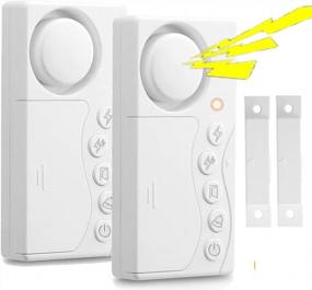 img 4 attached to 2-Pack Of Wireless Door Alarms With Adjustable 1-Minute Delay And 108DB Sound For Home Security, Fridge And Window Protection, Complete With AAA Batteries - Stay Safe And Alert!