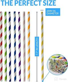 img 3 attached to 🌈 1000-Pack Assorted Color Paper Straws by Reli – Bulk Pack, Ideal for Drinking, Crafts, Parties, Restaurants – Disposable, Biodegradable and Eco-Friendly Rainbow MultiColor Straws