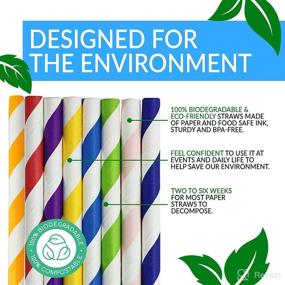 img 2 attached to 🌈 1000-Pack Assorted Color Paper Straws by Reli – Bulk Pack, Ideal for Drinking, Crafts, Parties, Restaurants – Disposable, Biodegradable and Eco-Friendly Rainbow MultiColor Straws