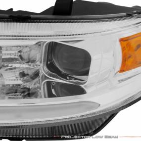 img 2 attached to Enhance Your Drive With AKKON'S LED Tube Projector Front Chrome Clear Headlights For 2004-2008 Acura TSX CL9 - High-Quality Replacement Headlamps Pair