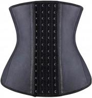 women's latex underbust waist trainer corset cincher hourglass body shaper with 4 hooks by yianna logo
