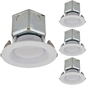 img 1 attached to LEDwholesalers 4" Dimmable Retrofit 10W LED Downlight White Trim 90-CRI With Junction Box, ETL & Energy Star (4-Pack), Warm White 3000K, 2223WWx4