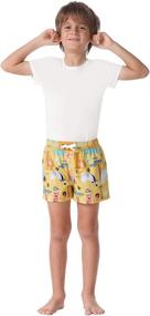 img 2 attached to Nonwe Shorts Drawsting Printed Pattern Boys' Clothing : Swim