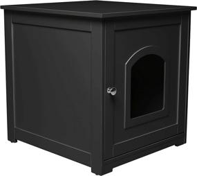 img 4 attached to 🐱 zoovilla Kitty Litter Loo: Stylish Hidden Litter Box Cabinet with Arched Doorways