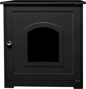 img 3 attached to 🐱 zoovilla Kitty Litter Loo: Stylish Hidden Litter Box Cabinet with Arched Doorways