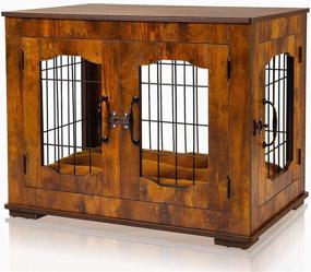 img 4 attached to Furniture Calmbee Wooden Kennel Medium