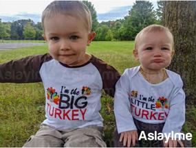 img 2 attached to Thanksgiving Turkey Big Little Brother Sister Matching T-Shirt For Boys And Girls By Aslaylme