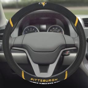 img 2 attached to NHL Pittsburgh Penguins Steering Wheel Cover by Fan Mats - Improve Your Driving Experience!