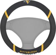 nhl pittsburgh penguins steering wheel cover by fan mats - improve your driving experience! logo