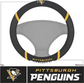 img 3 attached to NHL Pittsburgh Penguins Steering Wheel Cover by Fan Mats - Improve Your Driving Experience!