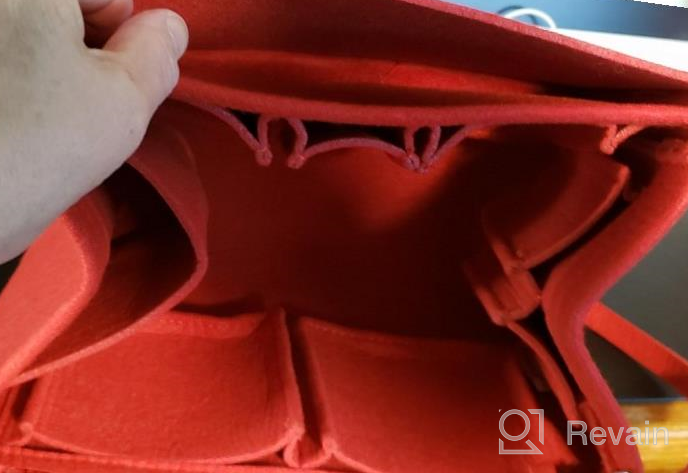 img 1 attached to LV Speedy 25 30 35 40 Purse Organizer Insert - Luxury Liner Shaper Divider By AlgorithmBags (Red, Size 30) review by David Forleo