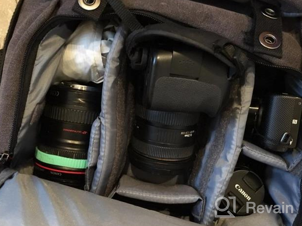 img 1 attached to Travel In Style With Evecase Canvas Backpack For DSLR Camera And Laptop/Tablet review by Duane Barker