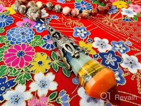 img 5 attached to Healing Gemstone Mala Bead Bracelet - 7 Chakra 108 Prayer Necklace For Yoga Meditation