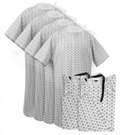 comfortable and durable oakias patient gowns - 6 pack - unisex cotton blend hospital gown logo