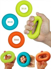img 4 attached to Improve Your Grip Strength With Silicone Rings – 3 Resistance Levels For Athletes, Rock Climbers, And Rehabilitation - Hand/Forearm Grip Trainer